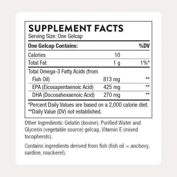 OMEGA-3 SUPER EPA THORNE EPA + DHA 90 CÁPSULAS BLANDAS
