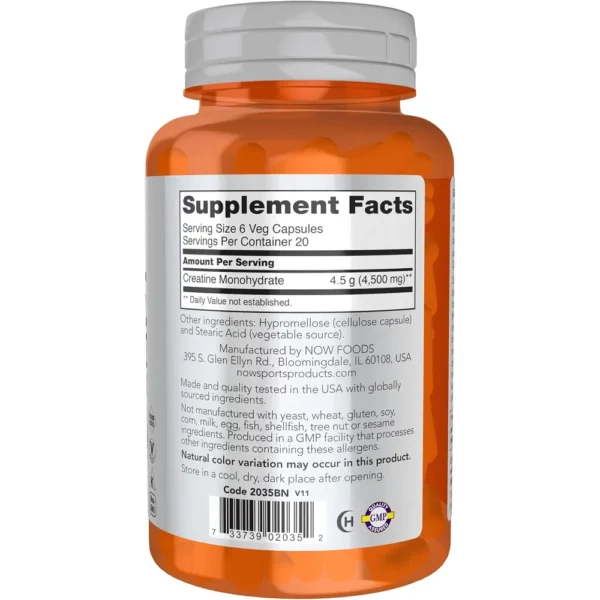 b0018oadea_2.webp CREATINA MONOHIDRATO NOW SPORTS 750 MG 120 CÁPSULAS