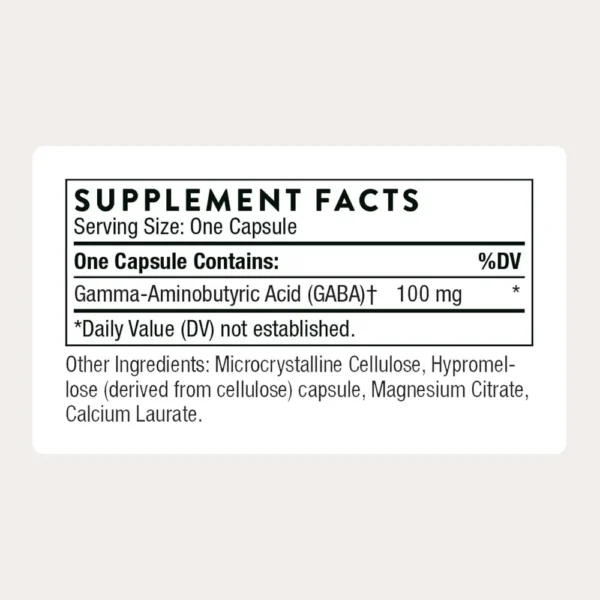 GABA PHARMAGABA-100 THORNE 100 MG 60 CÁPSULAS