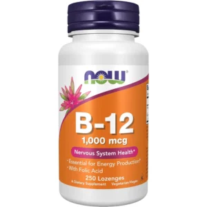 b001b7nu6m_0.webp VITAMINA B12 NOW FOODS 1000 MCG CON ÁCIDO FÓLICO 250 PASTILLAS MASTICABLES