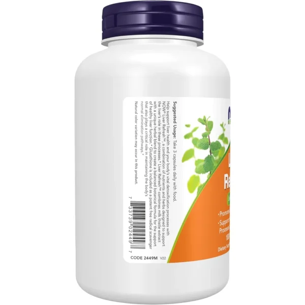 LIVER REFRESH NOW FOODS CON CARDO MARIANO 180 CÁPSULAS