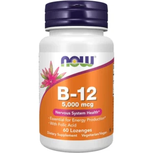 b001f0qw2e_0.webp VITAMINA B12 NOW FOODS 5000 MCG CON ÁCIDO FÓLICO 60 PASTILLAS