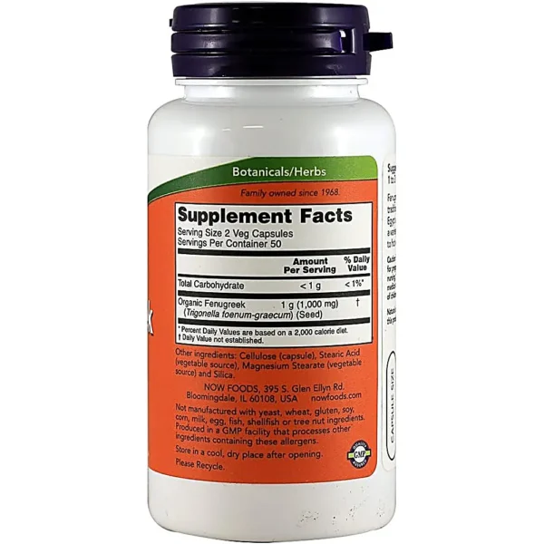 FENOGRECO NOW FOODS 500 MG 100 CÁPSULAS | PACK 3
