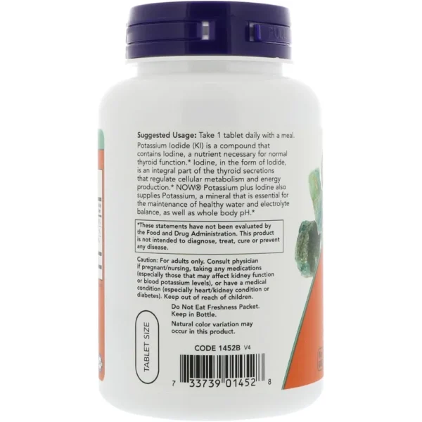 b001f0r75a_3.webp POTASIO + YODO NOW FOODS 180 TABLETAS | PACK 2