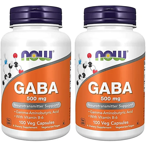 GABA NOW FOODS 500 MG 100 CÁPSULAS | PACK 2