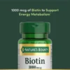 BIOTINA NATURE'S BOUNTY 1000 MCG FRESA 100 TABLETAS | PACK 3