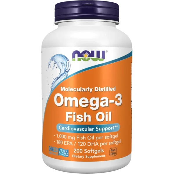 OMEGA-3 NOW FOODS 180 EPA / 120 DHA 200 CÁPSULAS BLANDAS