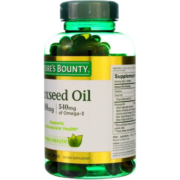 ACEITE DE LINAZA NATURE'S BOUNTY 1200 MG 125 CÁPSULAS BLANDAS | PACK 2