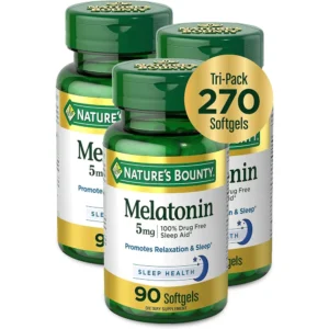 MELATONINA NATURE'S BOUNTY 5 MG 90 TABLETAS | PACK 3