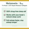 MELATONINA NATURE'S BOUNTY 5 MG 90 TABLETAS | PACK 3