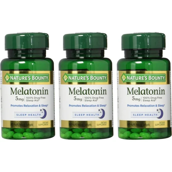 MELATONINA NATURE'S BOUNTY 5 MG 90 TABLETAS | PACK 3