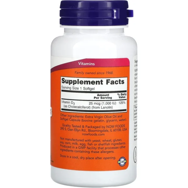 b001h1kggy_3.webp VITAMINA D3 NOW FOODS 1000 UI 180 CÁPSULAS BLANDAS | PACK 2