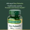 SAW PALMETTO NATURE'S BOUNTY 450 MG 100 CÁPSULAS