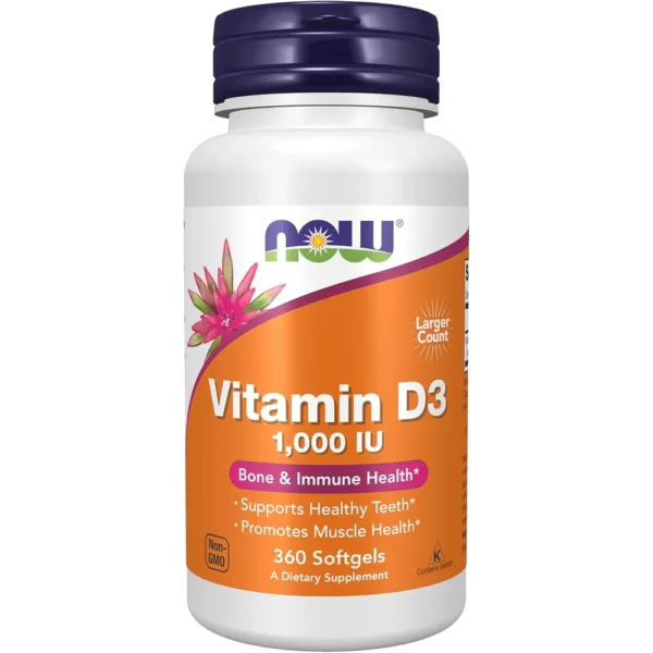 b0025p0zey_1.webp VITAMINA D3 NOW FOODS 1000 UI 360 CÁPSULAS BLANDAS