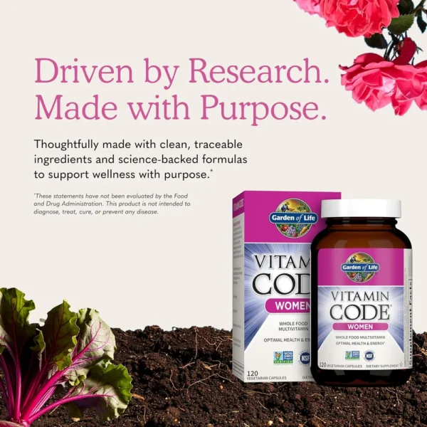 MULTIVITAMÍNICO GARDEN OF LIFE VITAMIN CODE WOMEN 120 CÁPSULAS