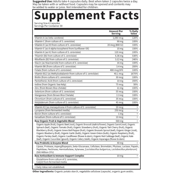 MULTIVITAMÍNICO GARDEN OF LIFE VITAMIN CODE MEN 120 CÁPSULAS