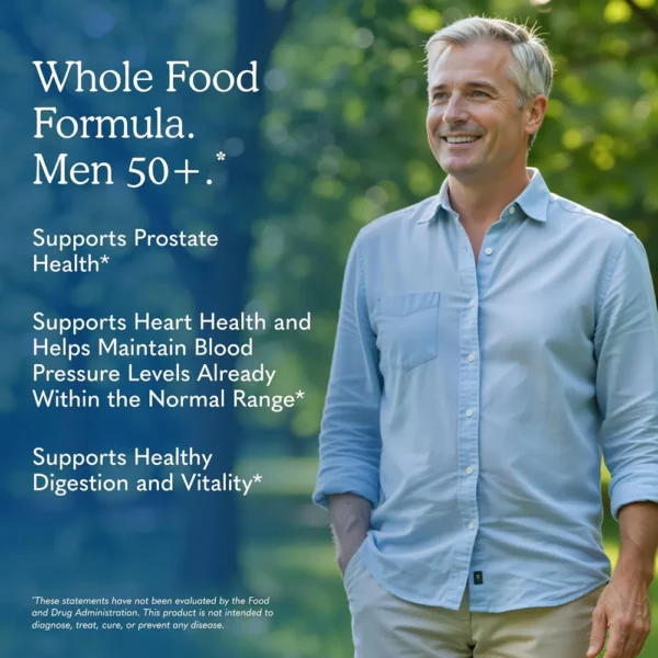 MULTIVITAMÍNICO GARDEN OF LIFE VITAMIN CODE MEN 50 & WISER 120 CÁPSULAS