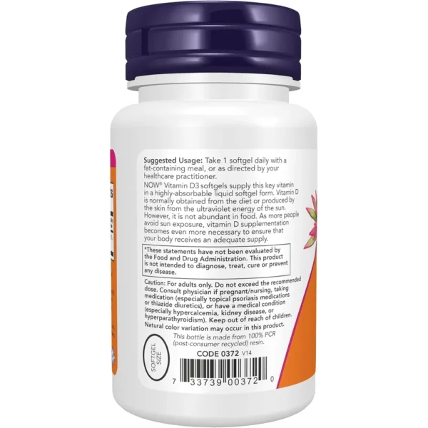 b002ea99he_3.webp VITAMINA D3 NOW FOODS 5000 UI 120 CÁPSULAS BLANDAS