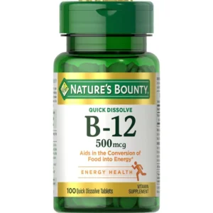 b002i3v8b2_1.webp VITAMINA B12 QUICK DISSOLVE NATURE'S BOUNTY 500 MCG 100 TABLETAS
