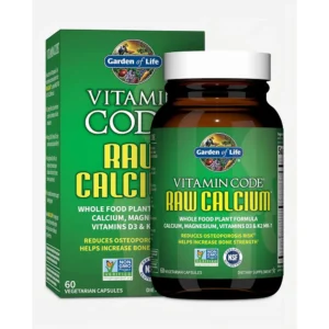 CALCIO GARDEN OF LIFE VITAMIN CODE RAW CON MAGNESIO + D3 + K2 60 CÁPSULAS