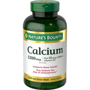 CALCIO NATURE'S BOUNTY 1200 MG + VITAMINA D3 220 CÁPSULAS BLANDAS