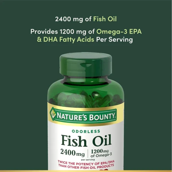 OMEGA 3 NATURE'S BOUNTY 1200 MG + ACEITE DE PESCADO 2400 MG 90 CÁPSULAS BLANDAS