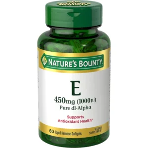 VITAMINA E NATURE'S BOUNTY 1000 UI 60 CÁPSULAS BLANDAS