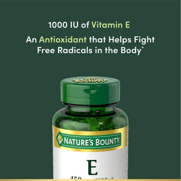 VITAMINA E NATURE'S BOUNTY 1000 UI 60 CÁPSULAS BLANDAS