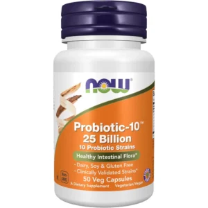PROBIOTIC-10 NOW FOODS 25 BILLONES UFC 10 CEPAS 50 CÁPSULAS