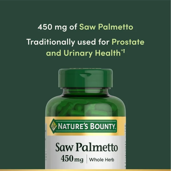 SAW PALMETTO NATURE'S BOUNTY 450 MG 250 CÁPSULAS