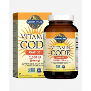 VITAMINA D3 GARDEN OF LIFE VITAMIN CODE RAW 2000 UI 60 CÁPSULAS