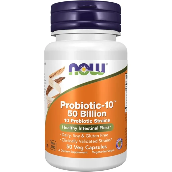 PROBIOTIC-10 NOW FOODS 50 BILLONES UFC 10 CEPAS 50 CÁPSULAS