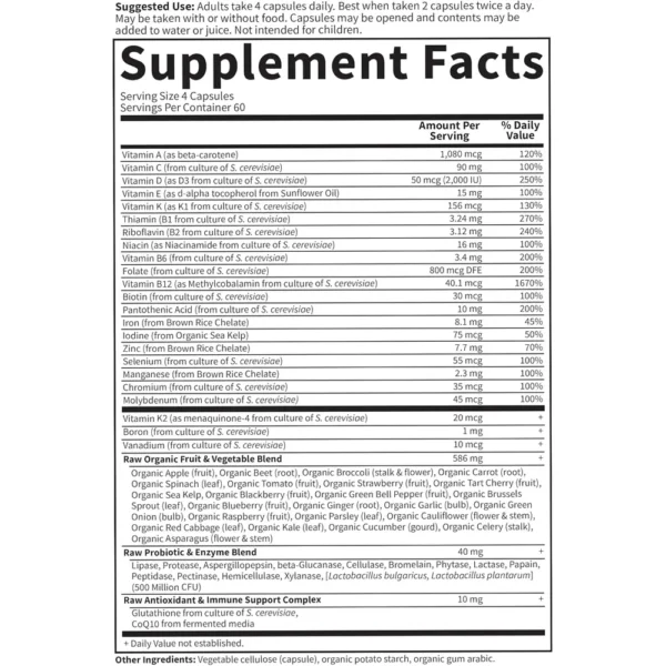 MULTIVITAMÍNICO GARDEN OF LIFE VITAMIN CODE WOMEN 240 CÁPSULAS