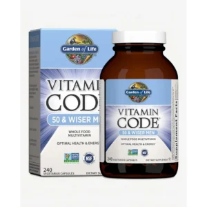 MULTIVITAMÍNICO GARDEN OF LIFE VITAMIN CODE MEN 50 & WISER 240 CÁPSULAS