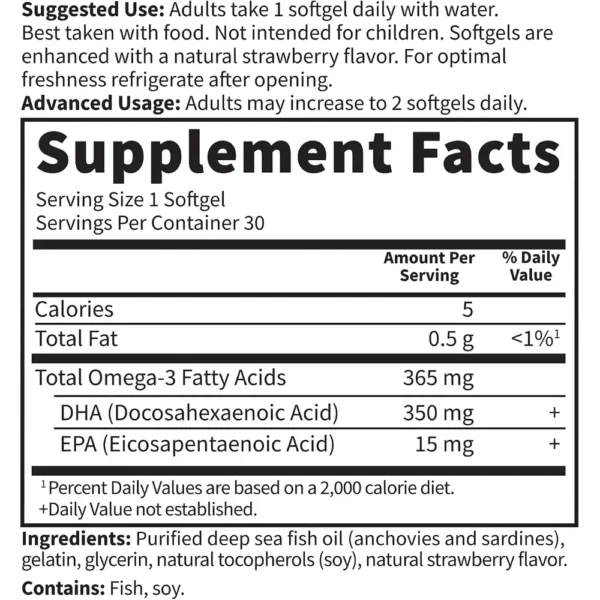 OMEGA 3 DHA GARDEN OF LIFE OCEANS MOM PRENATAL 350 MG FRESA 30 CÁPSULAS