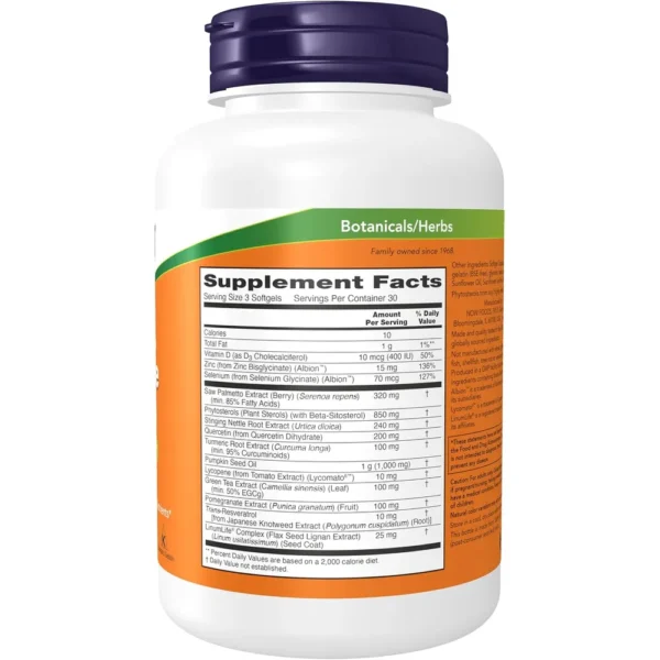 PROSTATE HEALTH NOW FOODS 90 CÁPSULAS BLANDAS
