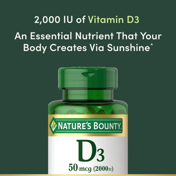 VITAMINA D3 NATURE'S BOUNTY 2000 UI 240 CÁPSULAS BLANDAS