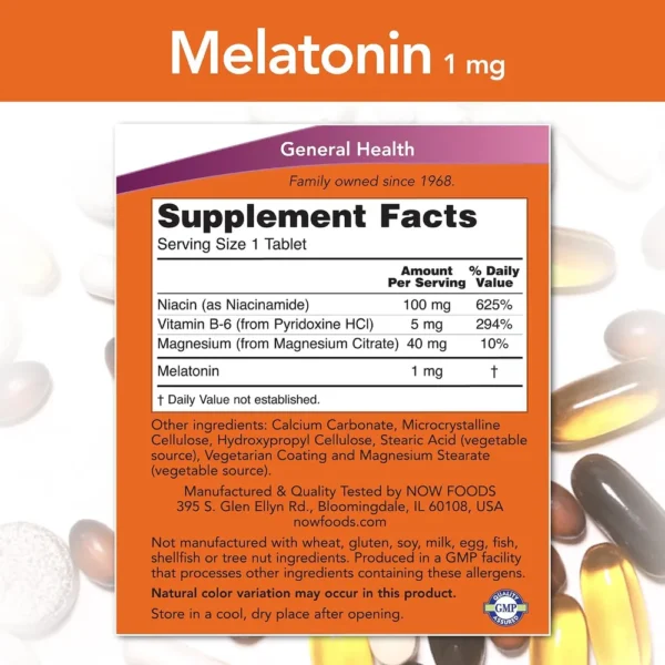 MELATONINA NOW FOODS 1 MG TR COMPLEX 100 TABLETAS | PACK 2