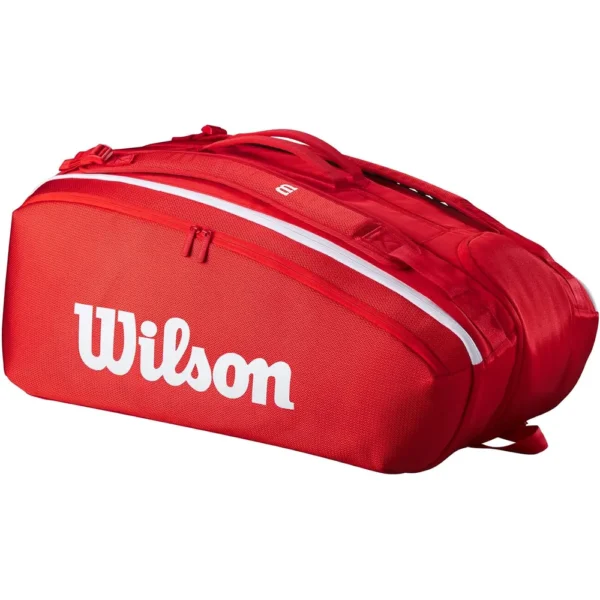 BOLSO WILSON SUPER TOUR 2025 RED CAPACIDAD 16 RAQUETAS