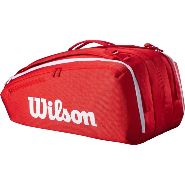 BOLSO WILSON SUPER TOUR 2025 RED CAPACIDAD 16 RAQUETAS