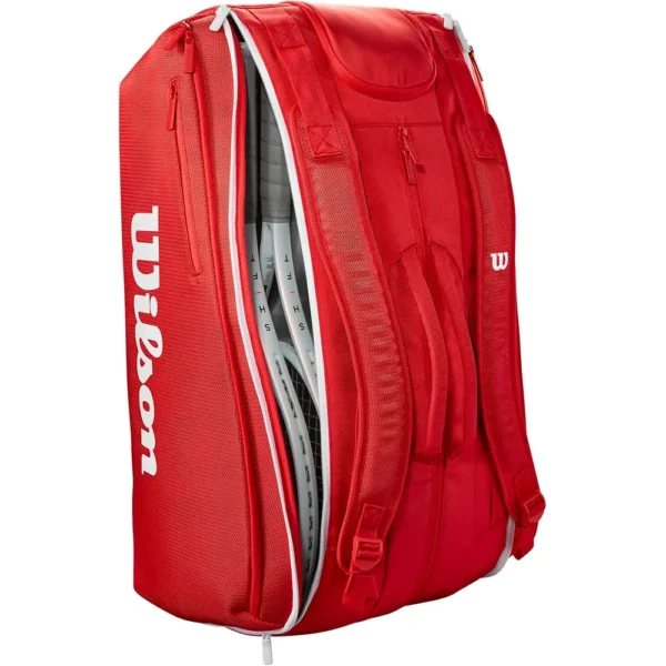 BOLSO WILSON SUPER TOUR 2025 RED CAPACIDAD 16 RAQUETAS