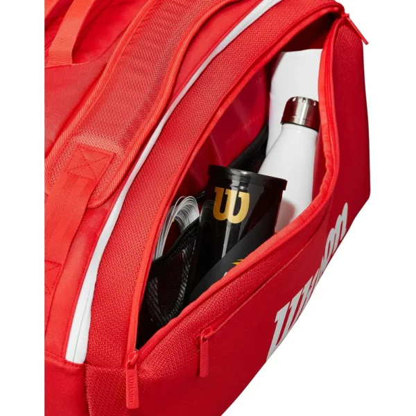 BOLSO WILSON SUPER TOUR 2025 RED CAPACIDAD 16 RAQUETAS