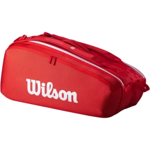 b0046zru58_1.webp BOLSO WILSON SUPER TOUR 2025 RED CAPACIDAD 9 RAQUETAS