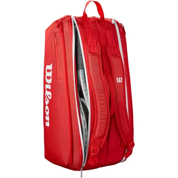 BOLSO WILSON SUPER TOUR 2025 RED CAPACIDAD 9 RAQUETAS