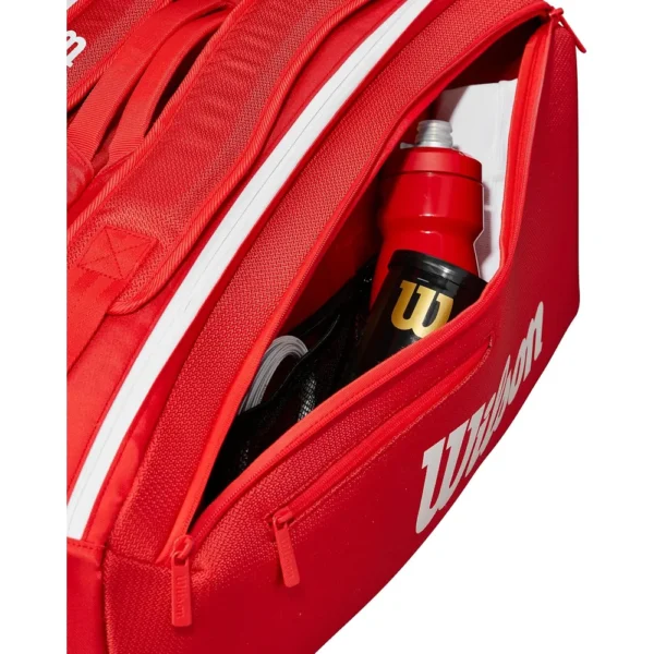 BOLSO WILSON SUPER TOUR 2025 RED CAPACIDAD 9 RAQUETAS
