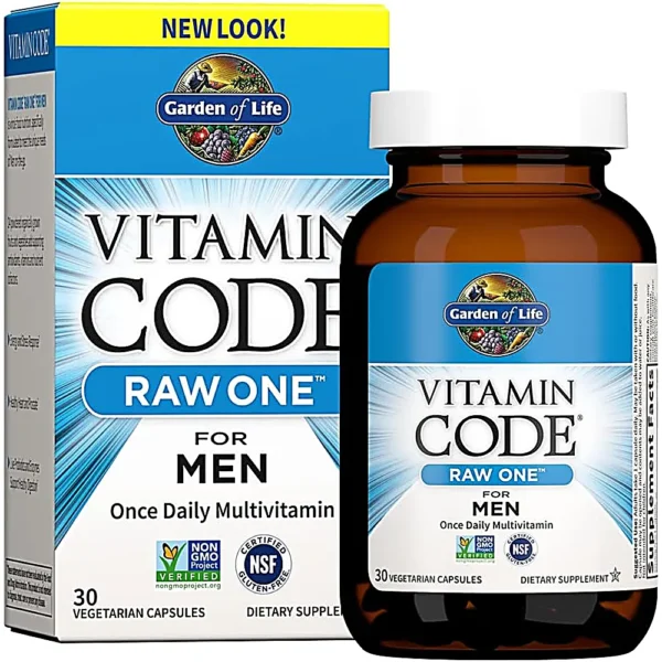 MULTIVITAMÍNICO GARDEN OF LIFE VITAMIN CODE RAW ONE FOR MEN 30 CÁPSULAS