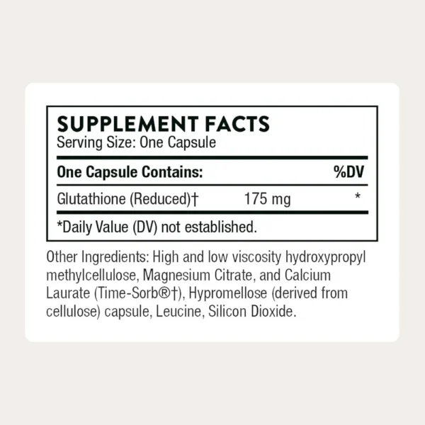 GLUTATHIONE-SR THORNE 60 CÁPSULAS