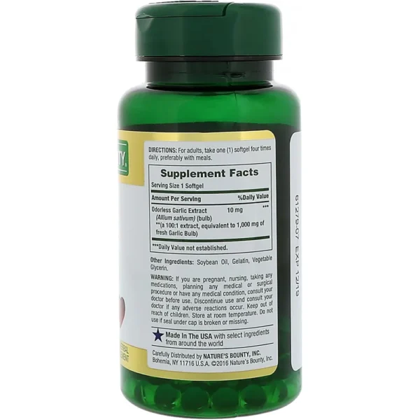 AJO NATURE'S BOUNTY 1000 MG 100 CÁPSULAS BLANDAS | PACK 3