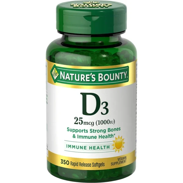 VITAMINA D3 NATURE'S BOUNTY 1000 UI 350 CÁPSULAS BLANDAS