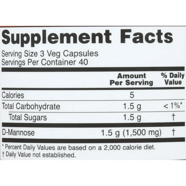 D-MANOSA NOW FOODS 500 MG 120 CÁPSULAS | PACK 3